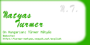 matyas turmer business card
